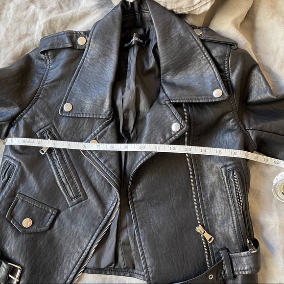 Cool black moto jacket size small - Picture 7 of 9